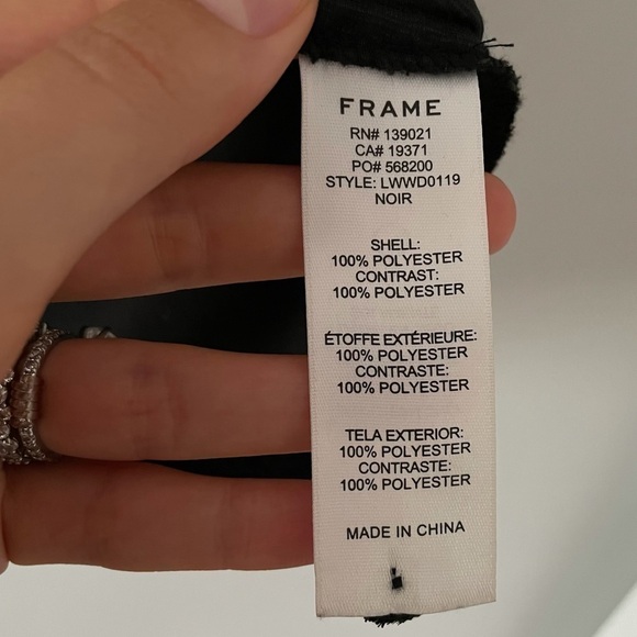 FRAME Noir Velvet Shimmering Metallic Mini Dress - Picture 13 of 14